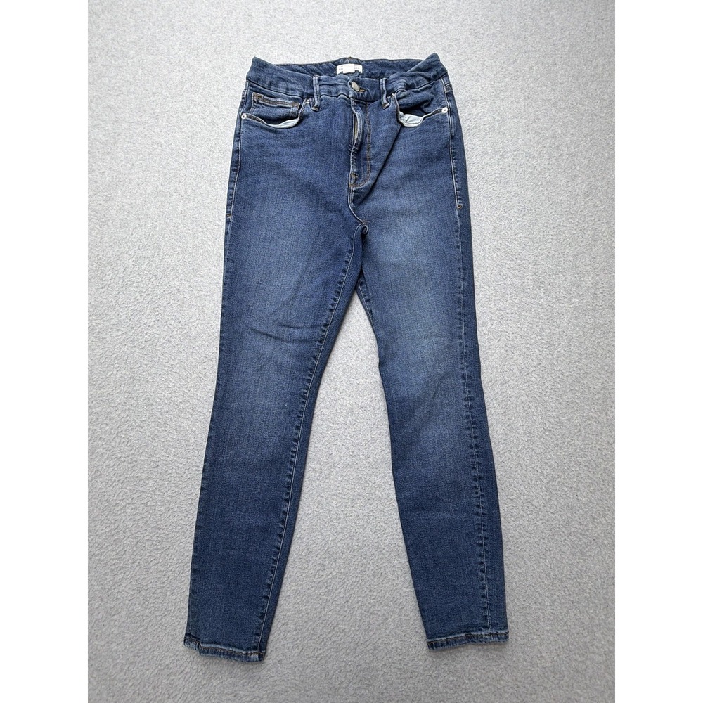 Good American Skinny Jeans Womens 10/30 Blue Medium Wash High Rise Stretch Denim